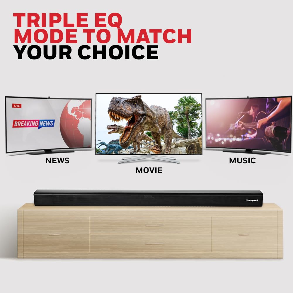 Honeywell Suono P2000 60W Bluetooth Soundbar | 2.0 Channel | HDMI ARC, Optical, AUX, USB | Suraj Electronics Delhi NCR