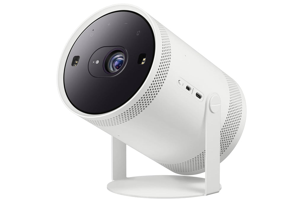 Samsung SP-LFF3CLAXXXL The Freestyle 2nd Gen Portable Compact Smart LED Projector with in-Built OTT Apps ( HDR 10+, Wi-Fi, Premium 360° Sound, All Round Design, Instant Setup, White)