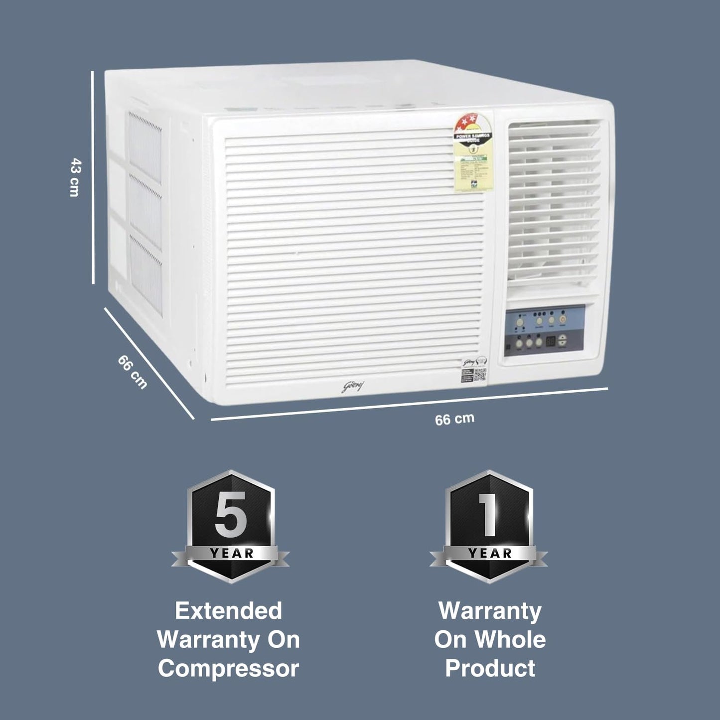 Godrej WFC 18UTC3 1.5 Ton 3 Star Window AC | Copper Condenser | R32 Green Gas | Blue Fin Protection | Suraj Electronics Delhi NCR
