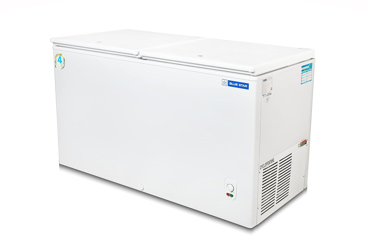 Blue Star CF3-500MEW 457L 3-Star Double Door Deep Freezer | Stabilizer-Free | Corrosion-Resistant Body | Heavy-Duty Wheels | 3-Year Compressor Warranty