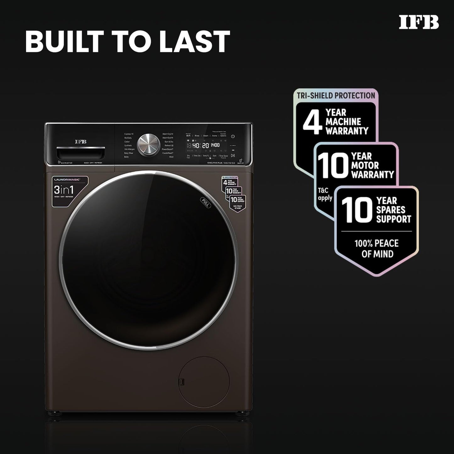 IFB Washer Dryer Executive Plus ZXM 10.0/7.0/3.0kg 5 Star Inverter Fully-Automatic Front Loading Washing Machine