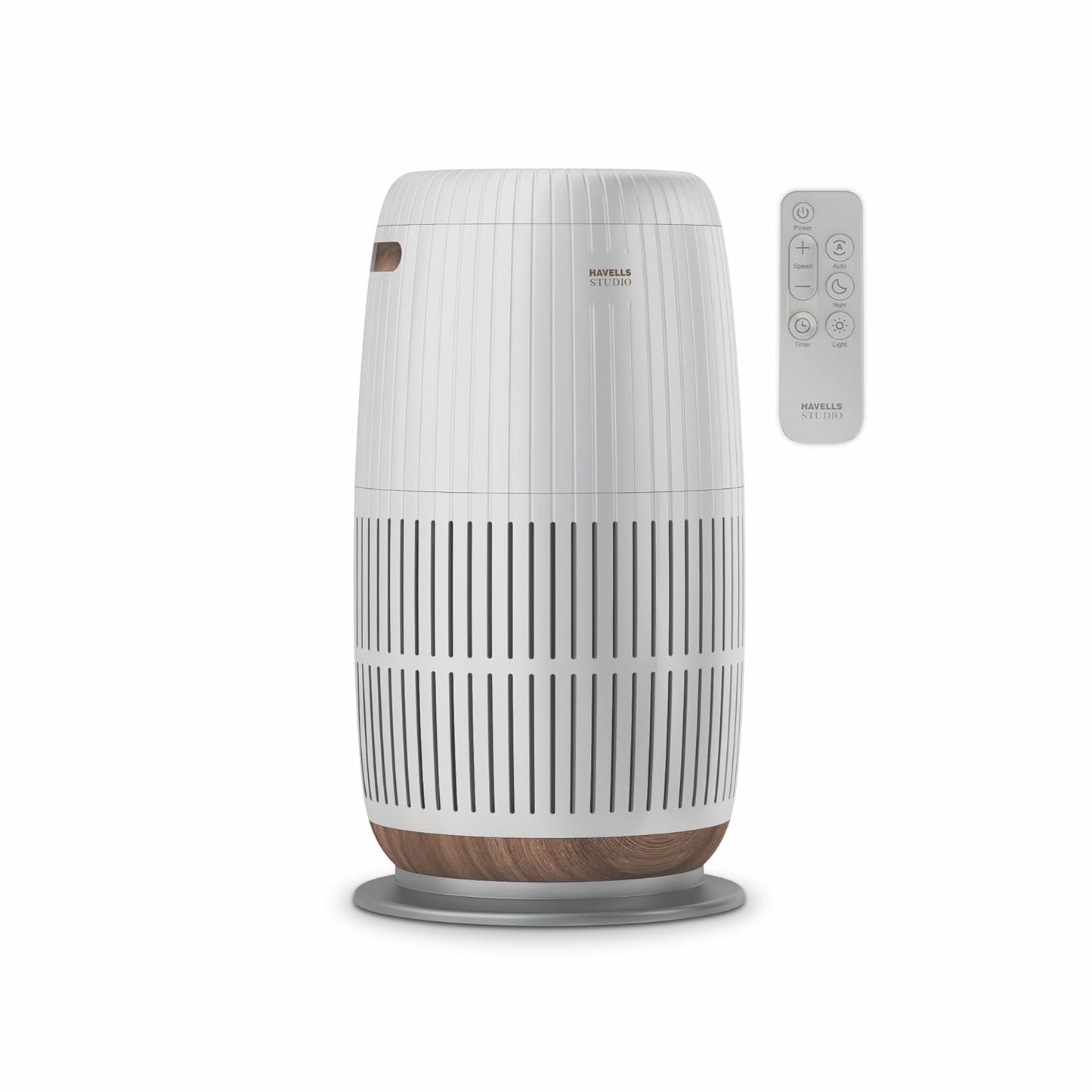 Havells Studio Meditate AP 250 Air purifier  | Remote Control with TiO2 module & Integrated H14 HEPA filter (Silver Satin)