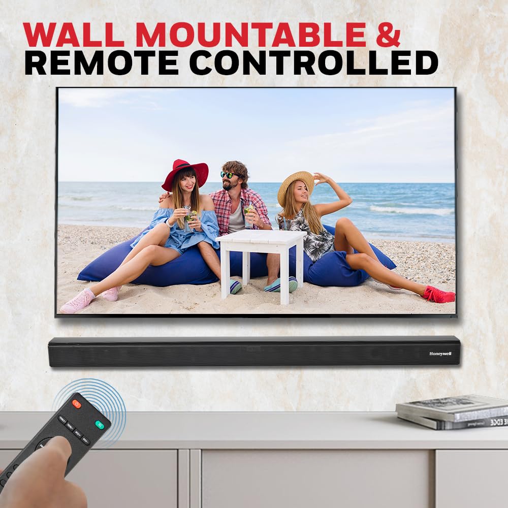 Honeywell Suono P2000 60W Bluetooth Soundbar | 2.0 Channel | HDMI ARC, Optical, AUX, USB | Suraj Electronics Delhi NCR