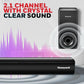 Honeywell Trueno U2000 120W 2.1 Channel Soundbar with Wired Subwoofer, Bluetooth v5.0, HDMI ARC, AUX, USB, Optical