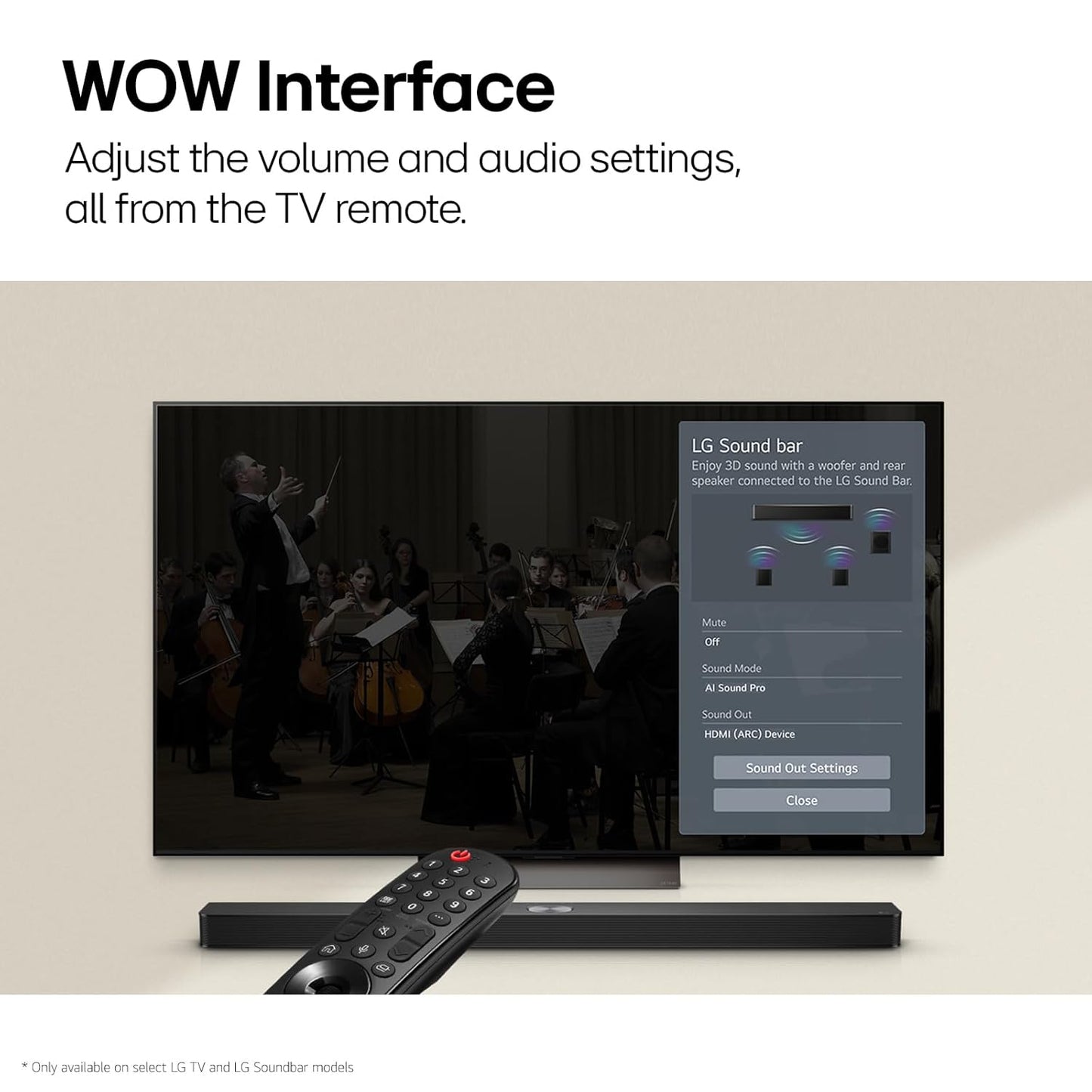LG S40T 300W 2.1 Channel Soundbar with Dolby Digital, DTS Surround, AI Sound Pro & Wireless Subwoofer – Black