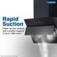 Crompton CMH - CHD-SSI60FLE-MBL SensoSmart Inclined 60cm Filter less Auto Clean Wall Mounted Chimney Black