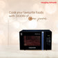 Morphy Richards 30 MCGR Deluxe 30L Convection Microwave Oven with Motorised Rotisserie, 200 Autocook Menus and Child Lock Feature, Black