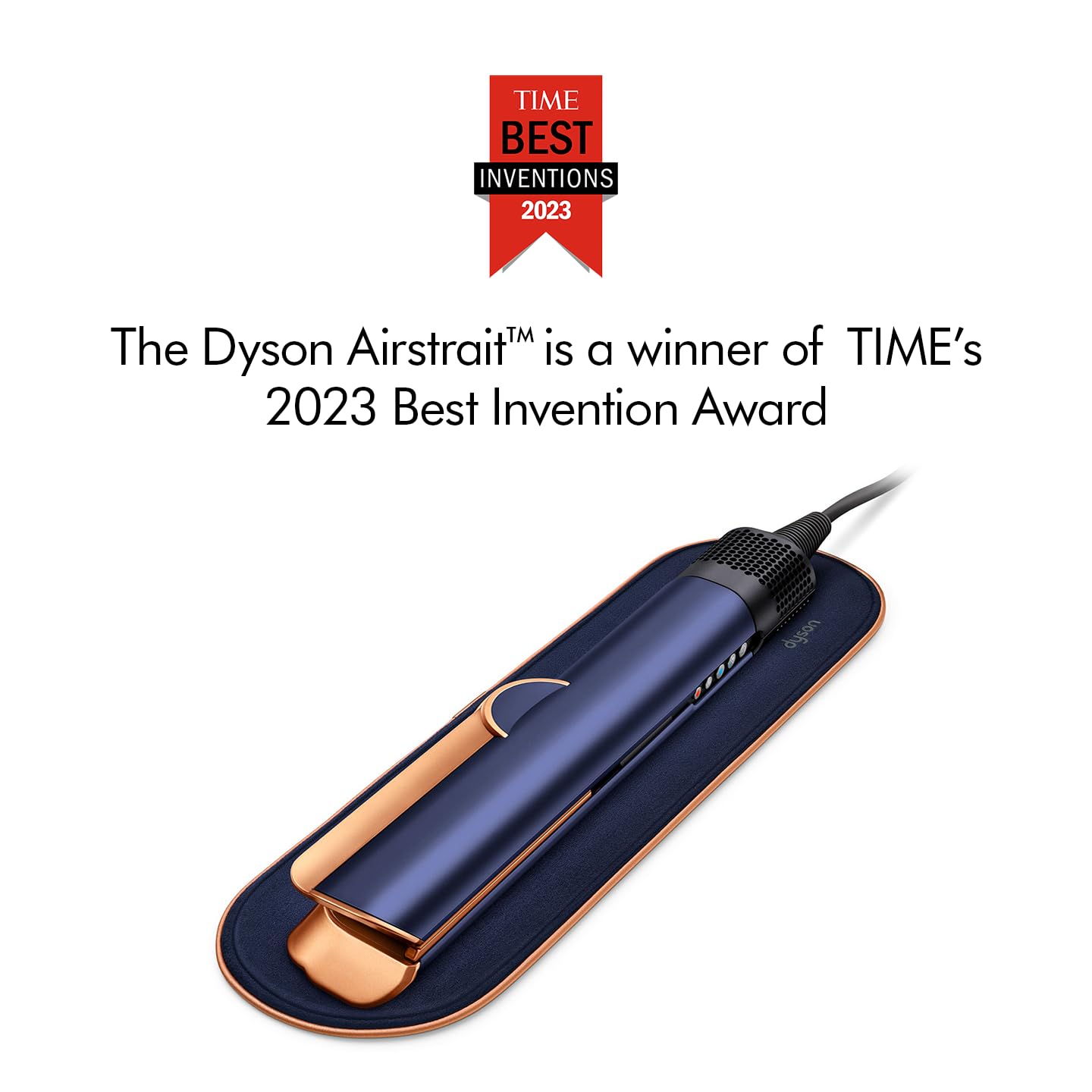 Dyson Airstrait™ HT01-PBRC-IN Hair Straightener with Wet to Dry Styling, No Heat Damage, Filtered Airflow & LCD Display (Prussian Blue/Rich Copper)