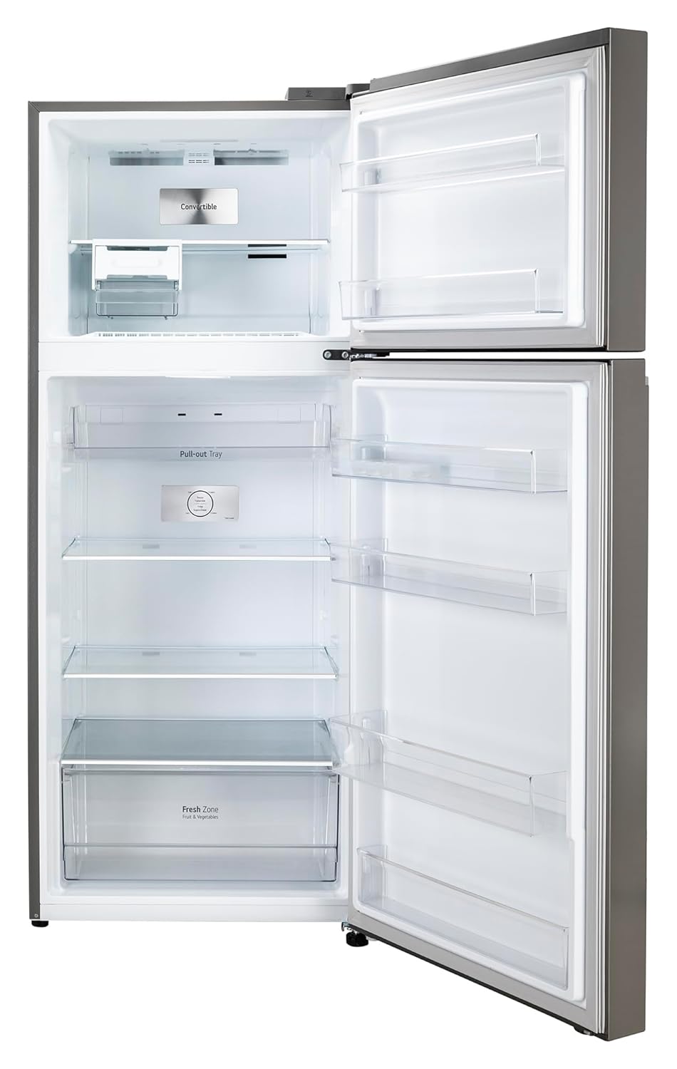 LG GL-S422SPZX 398L 3 Star Frost-Free Double Door Refrigerator (Convertible, Smart Inverter, Express Freeze, Shiny Steel)