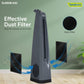 Symphony Surround Bladeless Tower Fan for Room & Office | High-Speed with Swivel Action & Simple Knob Control | Low Power Consumption | 1 Year Warranty | Grey