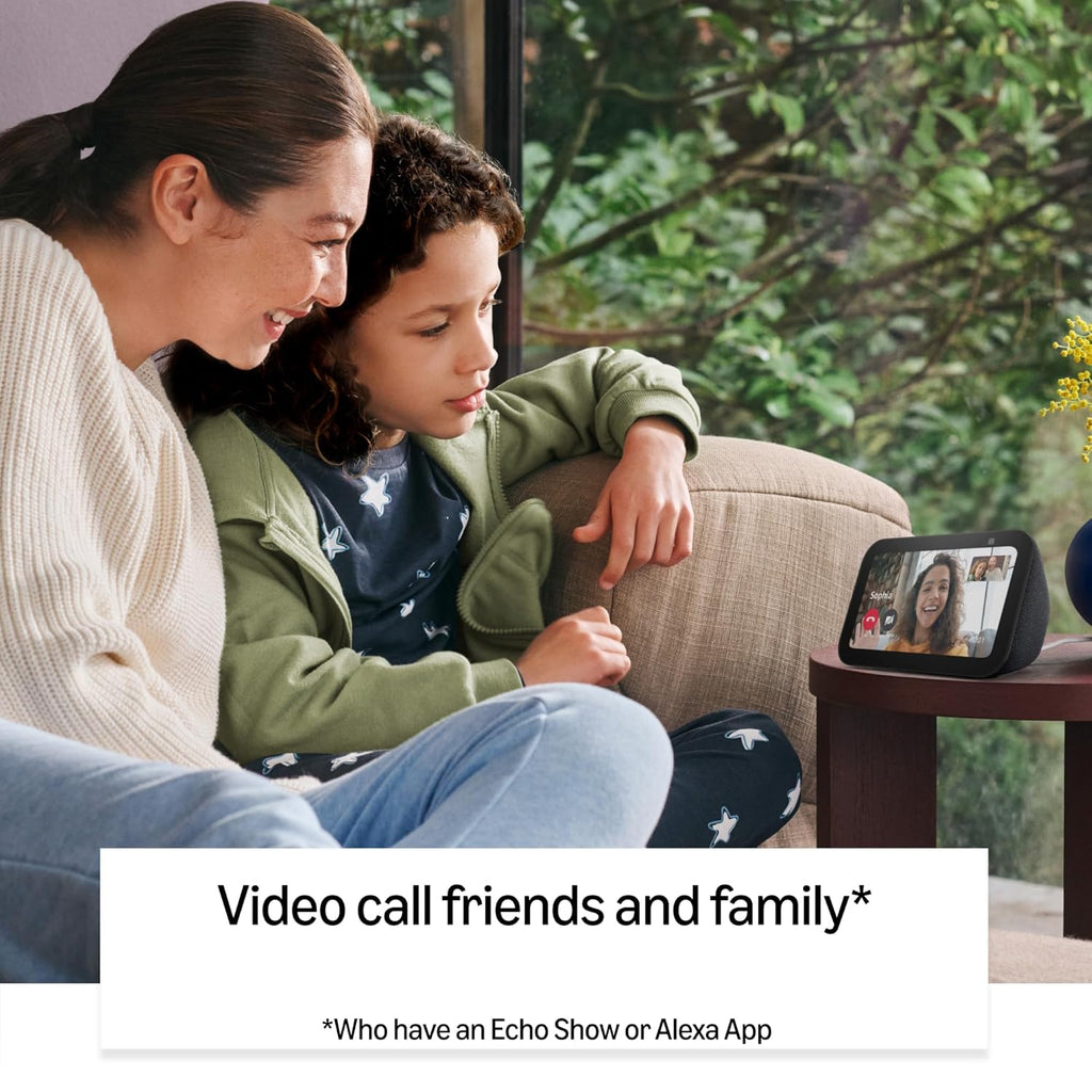 Amazon Echo Show 5 3rd Generation ( Latest Model ) | Smart display with Alexa, 2x bass speaker, clearer sound, camera for home monitoring, bluetooth | Charcoal