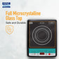 KENT Emerald Induction Cooktop 1500W|Faster Cooking With 5 Preset Options|Full Microcrystalline Glass|Adjustable Temperature Function|Overheat Protection|Safe Cooking And Easy Cleaning,Black