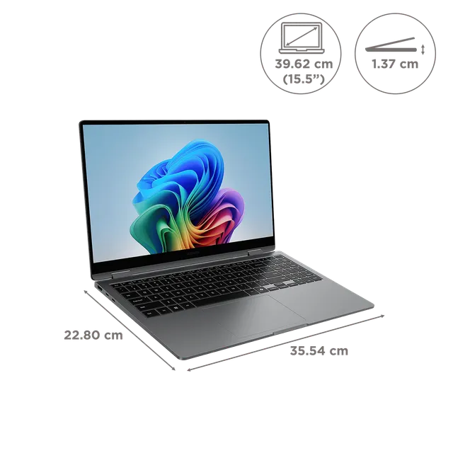 SAMSUNG Galaxy Book5 360 Intel Core Ultra 5 Touchscreen Thin & Light Laptop (16GB, 512GB SSD, Windows 11 Home, 8GB Graphics,  Gray, 1.46 KG)