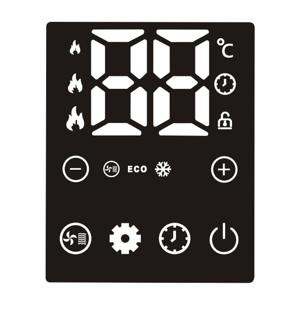 Russell Hobbs ROR13DF 2900W 13-Fin Oil Filled Radiator Room Heater | Smart Digital Heating, Wide Temp Range, 24H Timer, Intelligent Modes, Safety Protection | LED Touch, Foldable Wheels