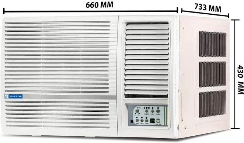 Blue Star WIB518LN  Model 1.5 Ton 5 Star Window Inverter AC - White  ( Copper Condenser)