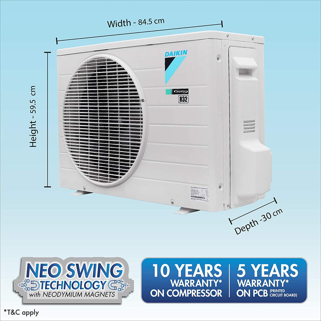Daikin JTKJ60UV16 1.8 Ton 5 Star Inverter Split AC with Streamer Discharge Air Purification | Neo Swing Compressor | R32 Refrigerant