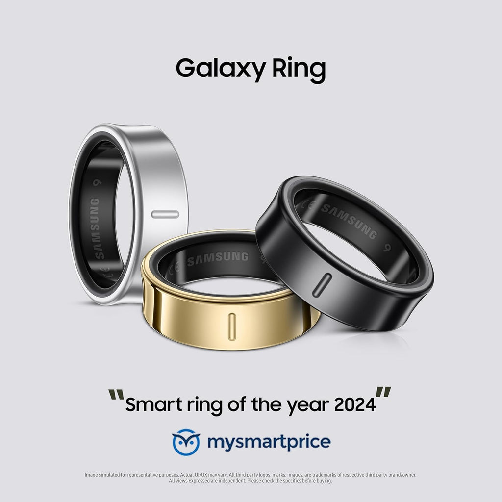 Samsung Galaxy Ring, with Smart AI, Size First W/Sizing Kit, No App Subscription, Fitness Monitor, Sleep Tracker, Up to 7-Day Battery, Size 12, Titanium Gold
