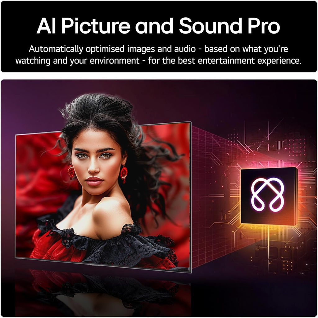 LG OLED77B56LA 77 inch 4K OLED Smart TV (2025 Model) with α8 AI Processor Gen2, Dolby Atmos, Dolby Vision, Filmmaker Mode, 120Hz Refresh Rate & webOS 25