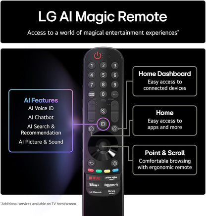 LG OLED55B56LA 55-Inch 4K OLED Smart TV (2025 Model) – α8 AI Processor, Dolby Atmos, 120Hz, Alexa Built-In |