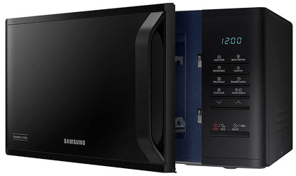 Samsung MS23A3513AK/TL 23L Solo Microwave Oven (Black, Ceramic Enamel, Quick Defrost, AutoCook, ECO Mode, Child Lock)