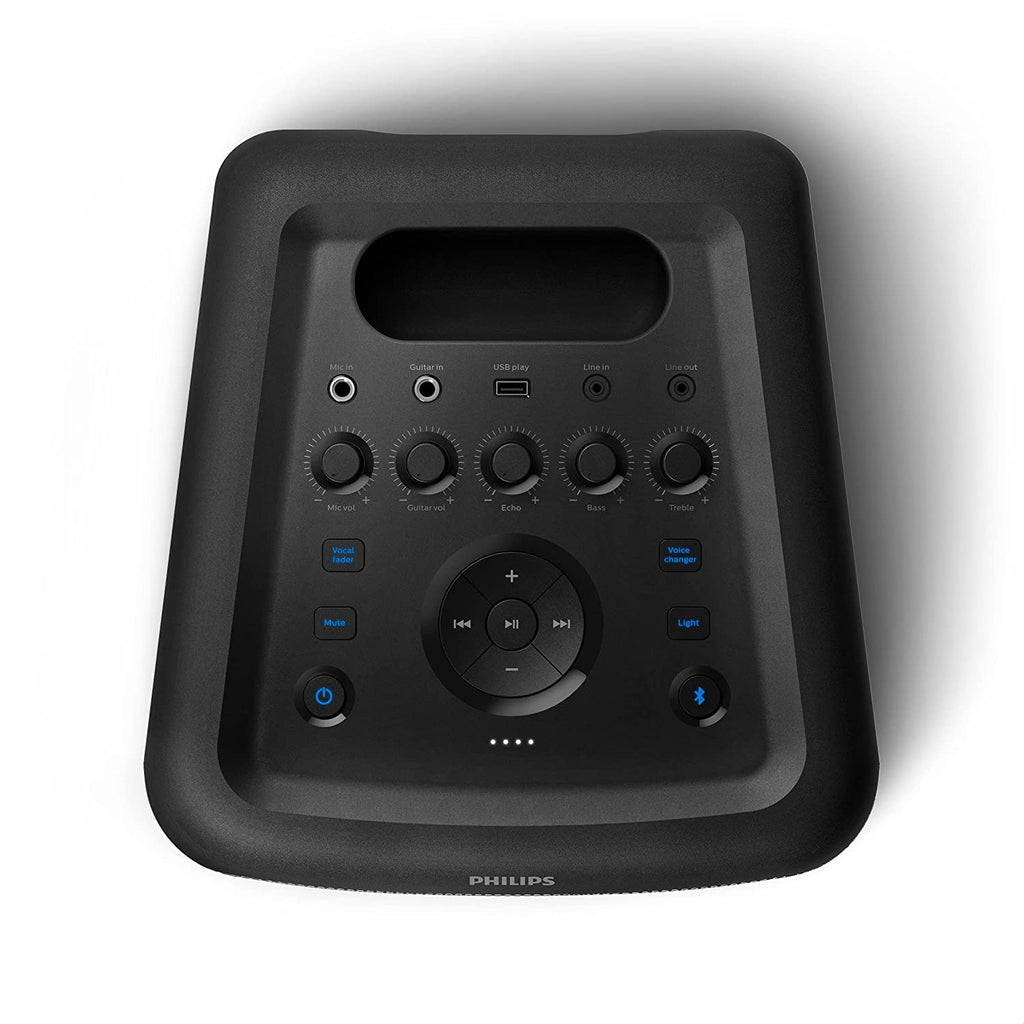 Philips Audio TAX3206 60W Bluetooth Party Speaker | 14-Hour Playtime, Deep Bass, Mic & Guitar Input, Party Lights, Karaoke Mode