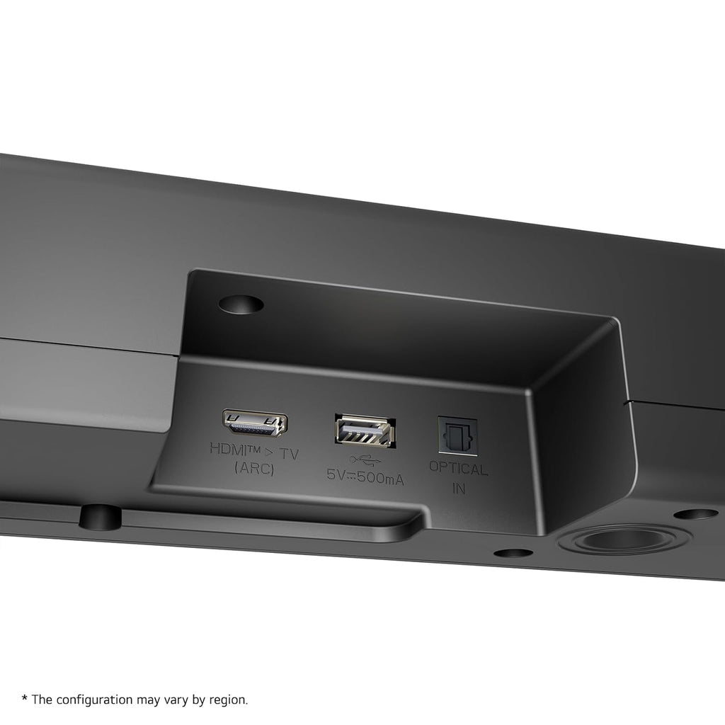 LG S65TR 600W 5.1 Channel Dolby Digital, Wireless Subwoofer & Rear Speaker with Built-in Receiver, AI Sound Pro Home Theater Soundbar with HDMI, USB & Bluetooth Connectivity (Black)