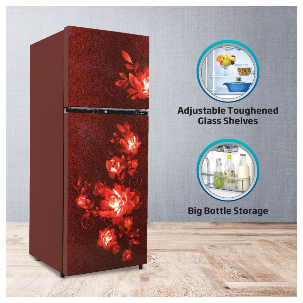 Voltas Beko RFF295C/WPCWR0I0000GD 250L 3 Star Frost Free Double Door Refrigerator Celin Wine