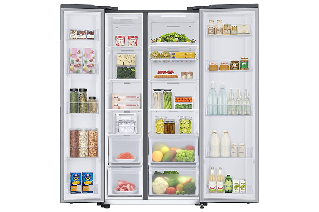 Samsung RS76CG8113SLHL 653L Wi-Fi Enabled Side-by-Side Refrigerator | SmartThings AI | Convertible 5-in-1 | Twin Cooling Plus | Digital Inverter Compressor | EZ Clean Steel | 3 Star | 20-Year Warranty