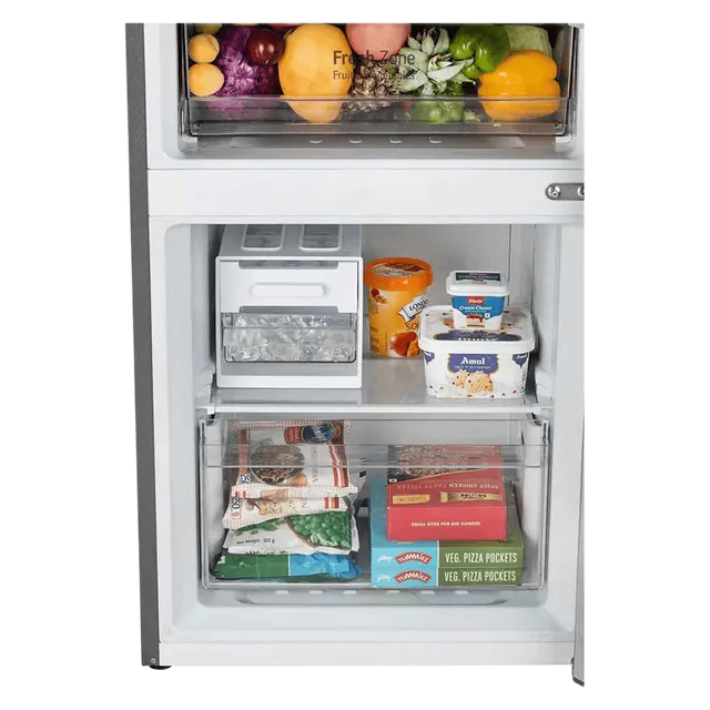 LG GL-B382DPZX 340 L 3 Star Wi-Fi Inverter Frost Free Double Door Refrigerator with Door Cooling+ (Shiny Steel)