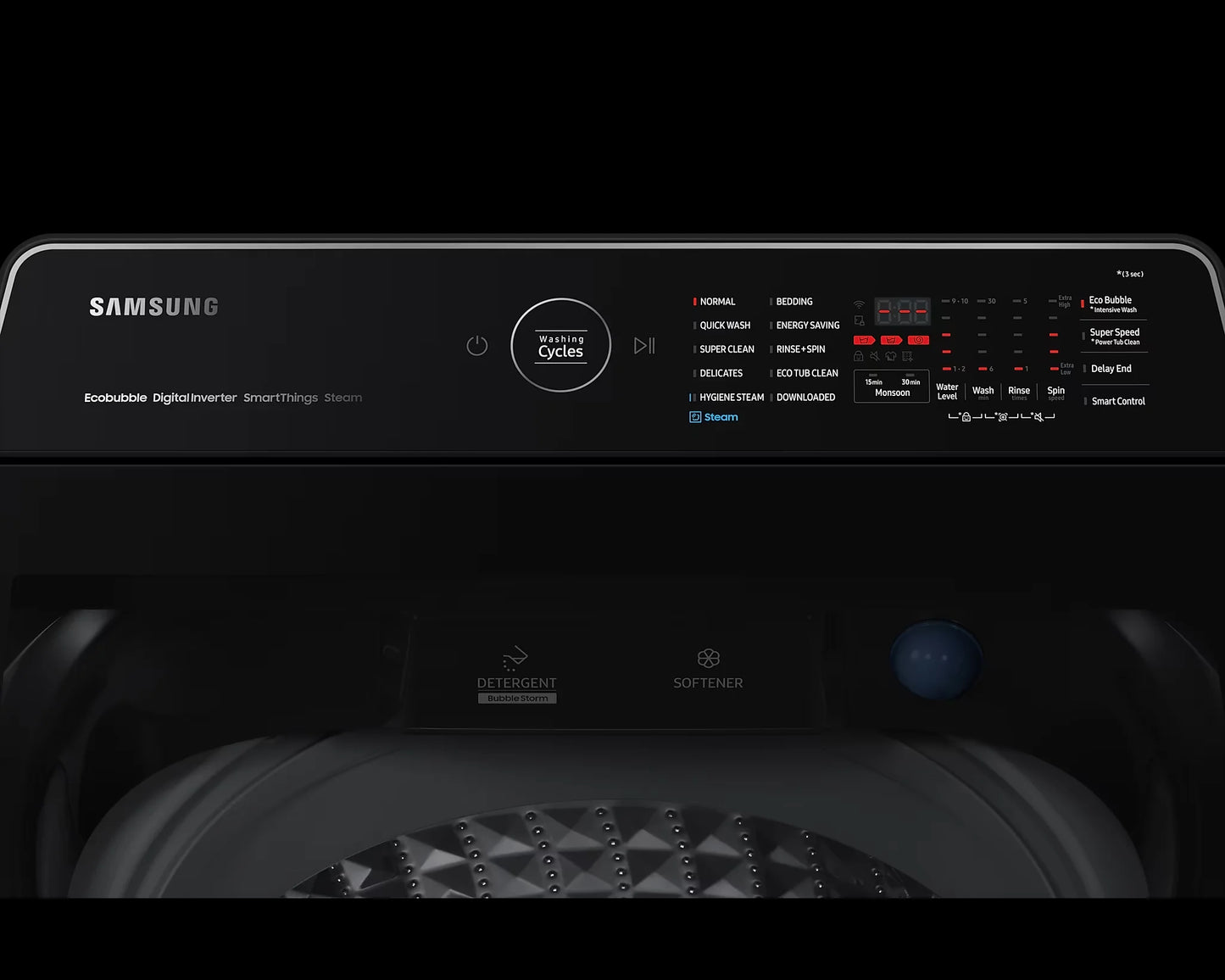 Samsung 13.0 kg Top Load Washing Machine with Hygiene Steam and Wi-Fi, WA13CG5886BV