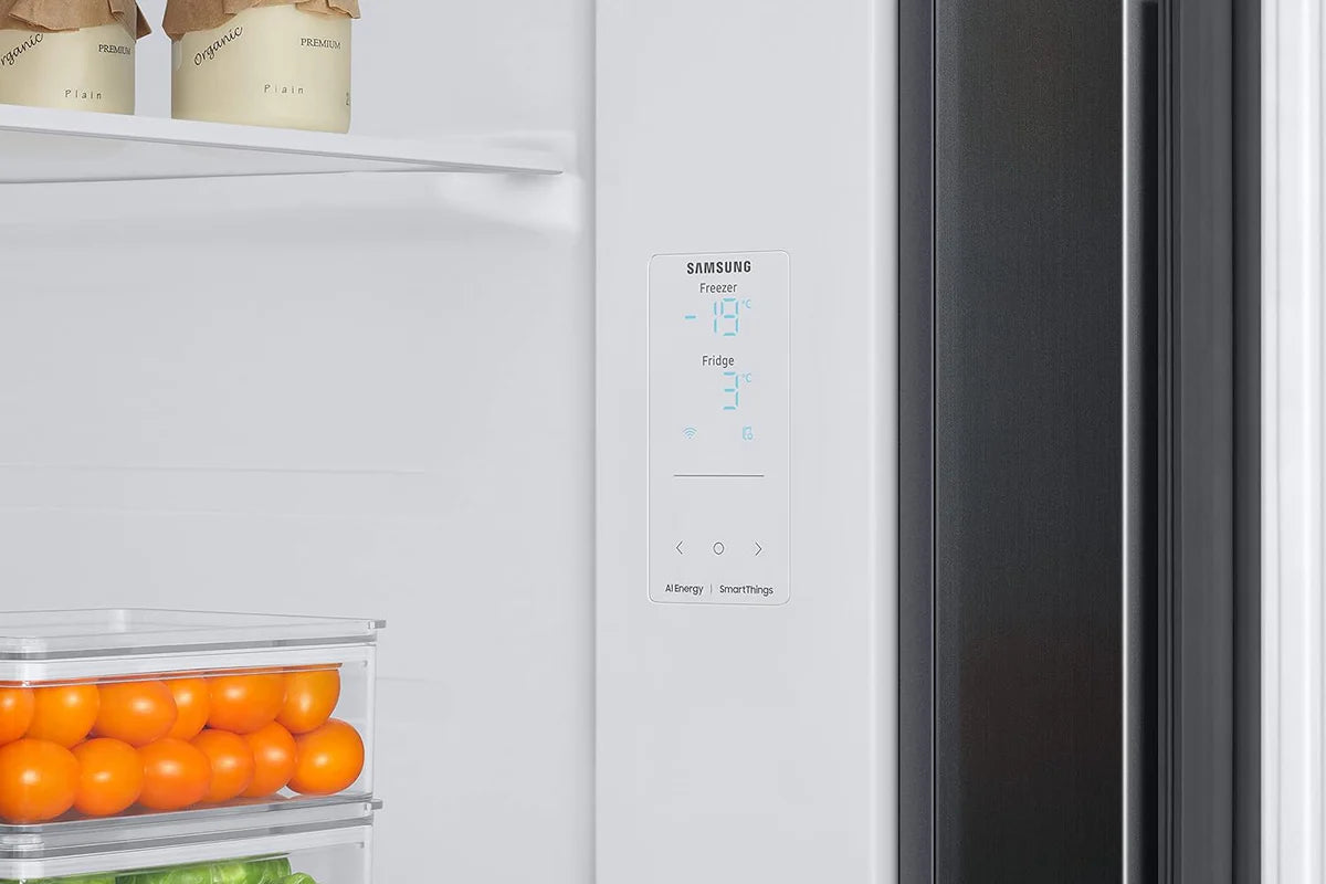 Samsung RS76CG8103B1HL 653L 3 Star Inverter Side-by-Side Refrigerator | Twin Cooling Plus | Wi-Fi Enabled with SmartThings | Black