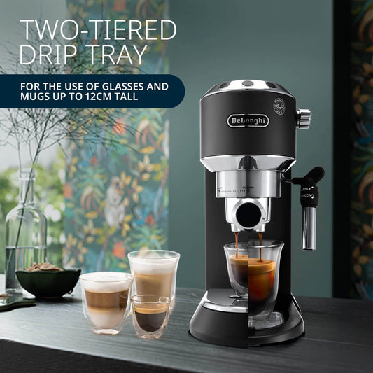 DeLonghi EC685.BK 15-Bar Pump Espresso Coffee Machine (Black) – Thermoblock, Cappuccino Maker, Slim Design, 1350W | Buy Online at Suraj Electronics