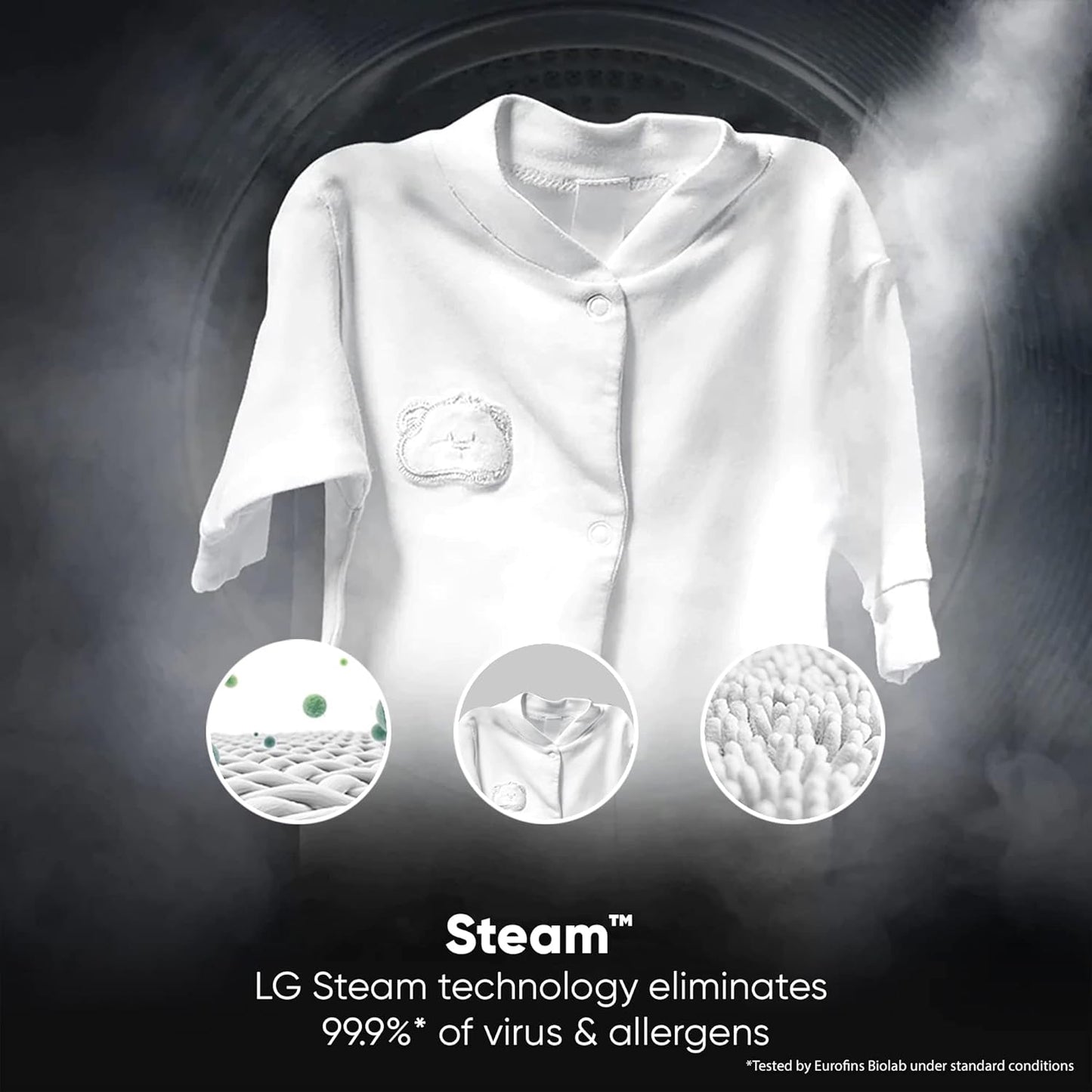 LG FHP1208Z3M 8 Kg 5 Star AI Direct Drive Front Load Washing Machine with Steam &amp; 6 Motion DD | Suraj Electronics Delhi NCR
