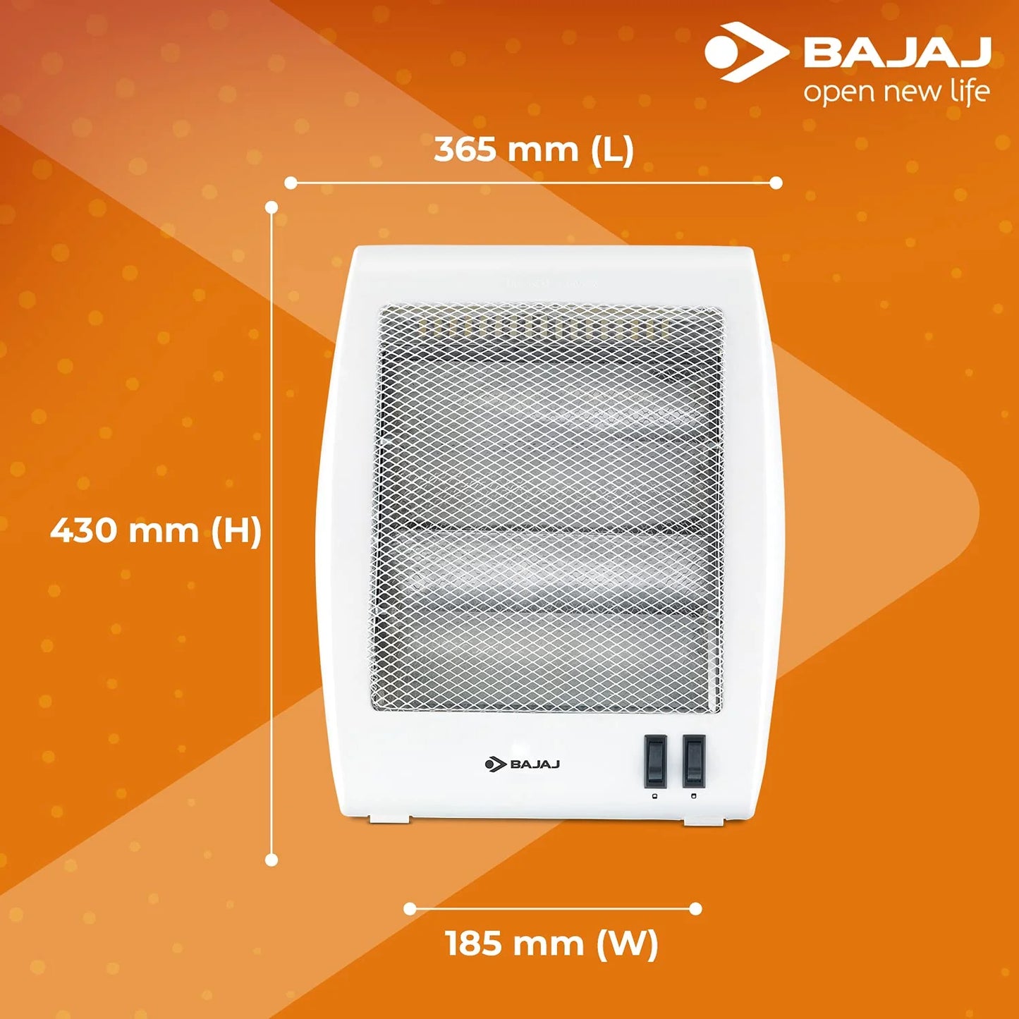 Bajaj RHX-2 800-Watt Room Heater (White)