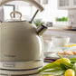 Ariete 2877 Vintage 1.7L Electric Kettle (Beige) | 2000W Stainless Steel | Retro Design | 360° Cordless Base | Auto Shut-Off