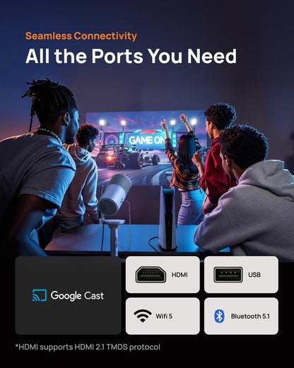 XGIMI MoGo 4 Laser Portable Projector | 550 ISO Lumens, 1080p FHD, Google TV, Harman Kardon Sound, 360° Stand | Suraj Electronics Delhi NCR