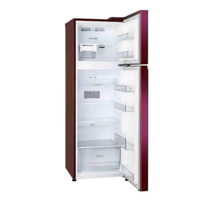LG GL-S312SRWY 272L 2 Star Frost Free Double Door Refrigerator | Convertible Freezer | Smart Inverter Compressor | Auto Smart Connect | Red Waterlily | Made in India