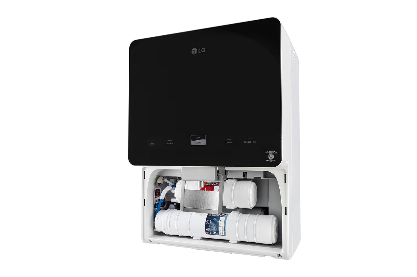 LG WW176GTBW 8L RO+UV+MB Water Purifier with Stainless Steel Tank, Premium Glass Finish