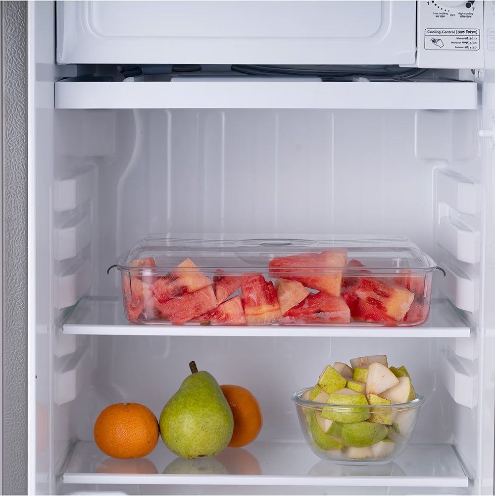 Kelvinator KRC-F100RBPSGS 95L 2 Star Direct Cool Single Door Refrigerator | Inox Grey | Compact Design | Energy Efficient