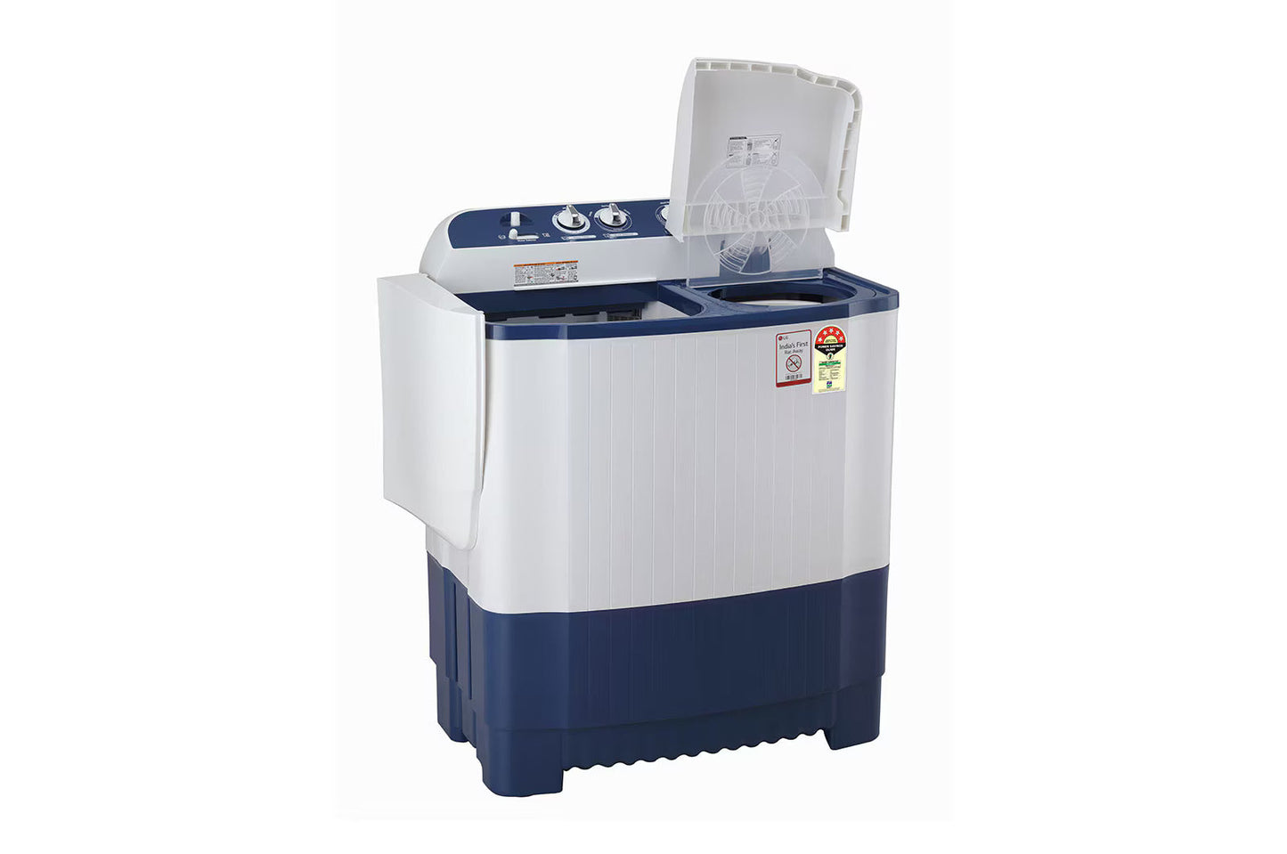 LG P7510RBAZ 7.5 Kg 5 Star Semi-Automatic Top Load Washing Machine – Dark Blue | Roller Jet Pulsator | Collar Scrubber | Rat Away Technology