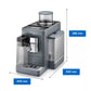 De'Longhi Rivelia EXAM440.55.G Fully Automatic Coffee Machine – LatteCrema Hot, Automatic Milk Frother, Bean-to-Cup, 16 Coffee Recipes, Compact Design, Full Touch Color Display – Grey