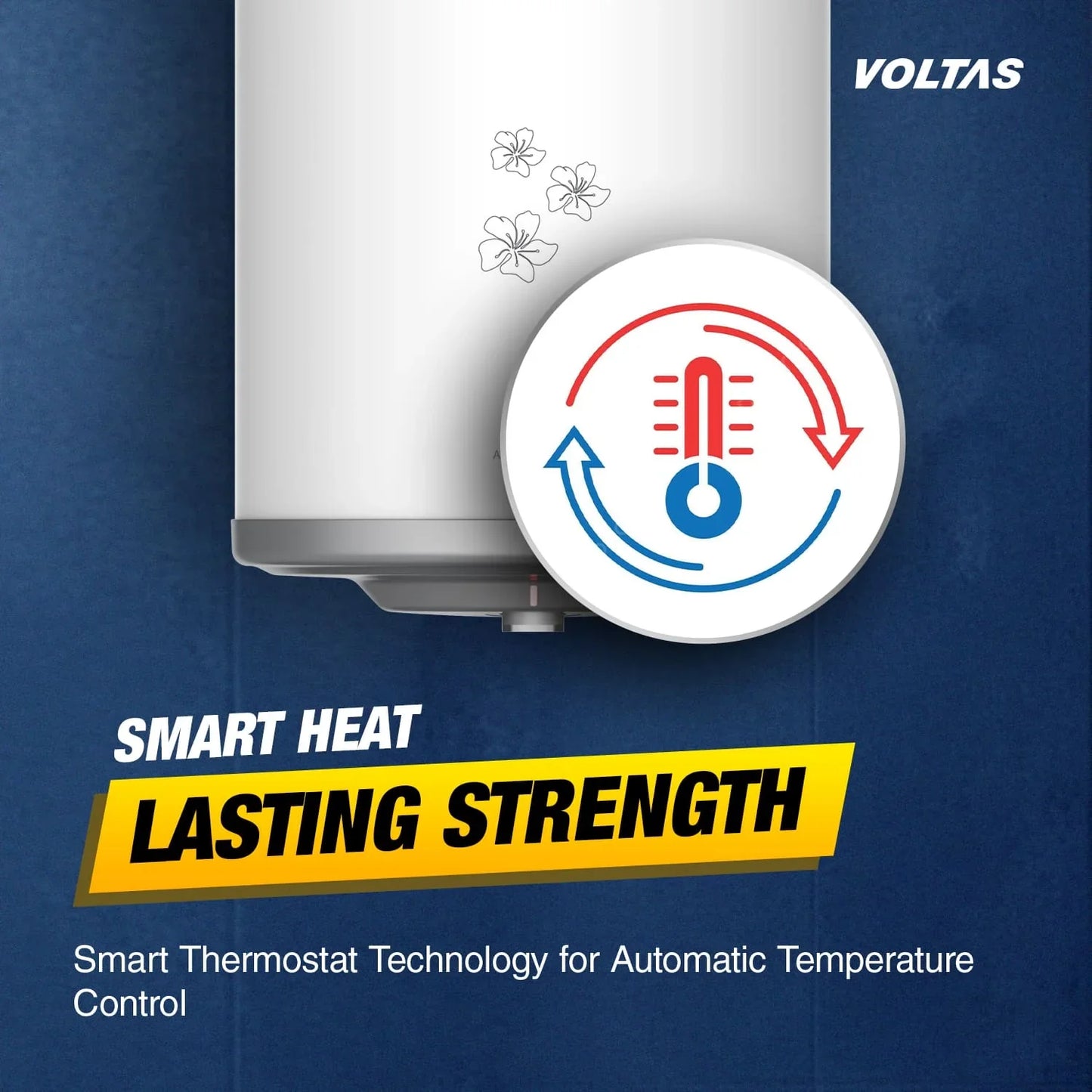 Voltas Aqua Prime 15L 4-Star Water Heater (2000 W, Quartzline, Copper Element) | Free Installation | Suraj Electronics Delhi NCR 15L (2000 W) 4610035