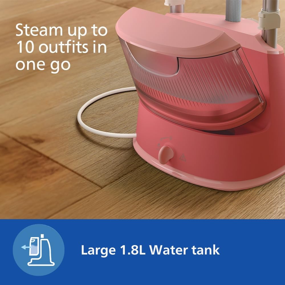 Philips STE1020/40 Standing Garment Steamer | 1800W | 1.8L Tank | 36g/min Steam | No Burns Guaranteed | 2-Year Warranty | Suraj Electronics  &nbsp;