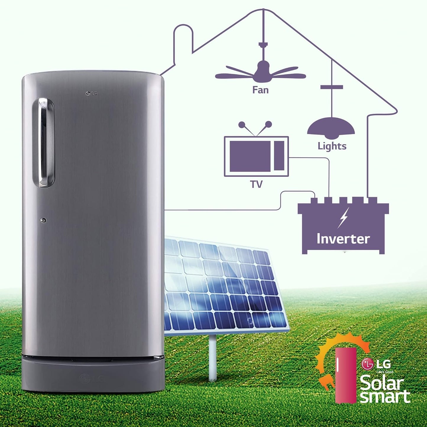 LG GL-D201APZU 185L 5 Star Single Door Refrigerator | Smart Inverter | Base Drawer | Direct Cool | Suraj Electronics Delhi NCR