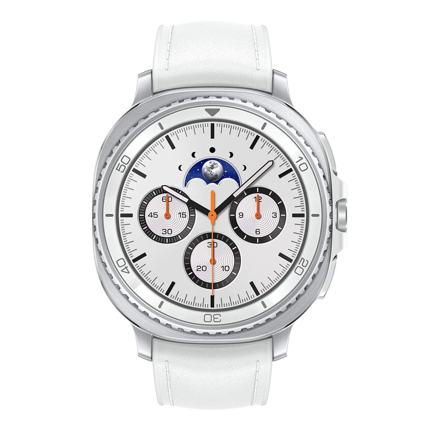 Samsung Galaxy Watch8 Classic (46mm LTE, White) with 3nm Processor | Dual GPS | Sapphire Glass & Stainless Steel | 5ATM & IP68 | BP, ECG, IHRN & Vascular Load Monitoring | Anti-oxidant Index