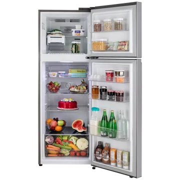 LG GL-S382SUSY 343 Litre 2 Star Frost Free Convertible Double Door Refrigerator | Smart Inverter Compressor, Smart Diagnosis, Top Freezer, Shiny Steel