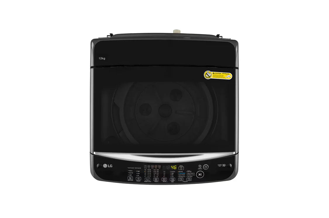 LG T12SJMB1Z 12 Kg Smart Inverter Fully-Automatic Top Load Washing Machine (Middle Black, TurboDrum, Punch+3, Soft Closing Lid, Smart Diagnosis)