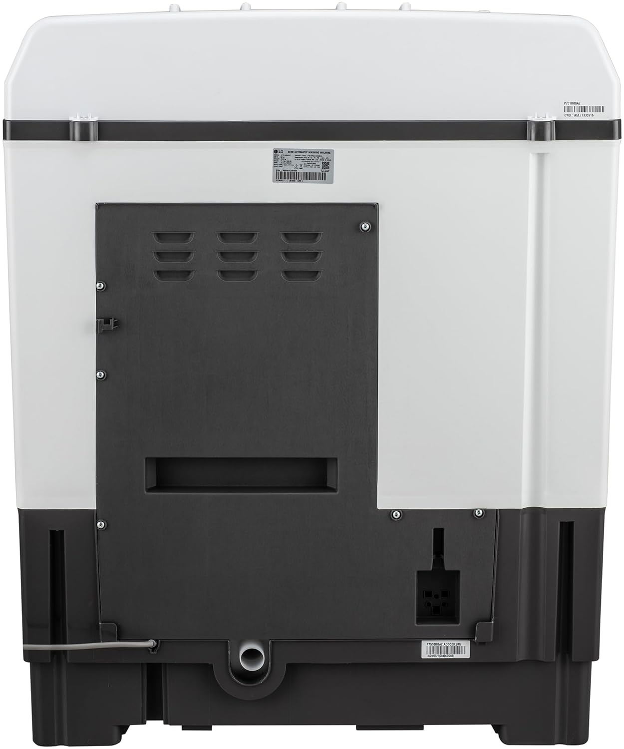 LG P7510RGAZ 7.5 kg 5 Star Semi-Automatic Washing Machine | Wind Jet Dry | Roller Jet Pulsator | Suraj Electronics Delhi NCR