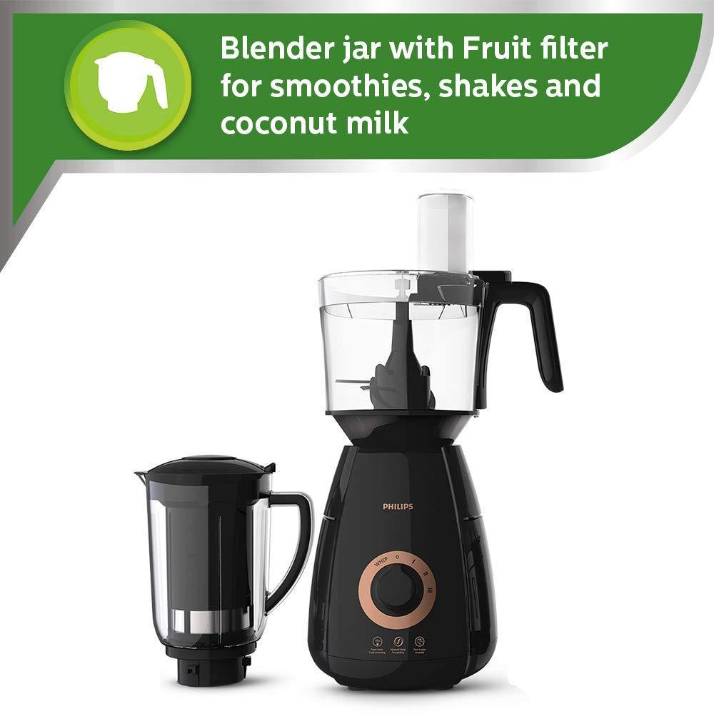 Philips HL7707/00 750W Mixer Grinder with 4 Jars (Black) – PowerChop, Gear Drive, Leak-Proof Design & 24-Hour Delivery from Suraj Electronics