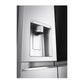 LG GL-X257ABS3 630L Side-by-Side Refrigerator, InstaView, Noble Steel, 3 Star